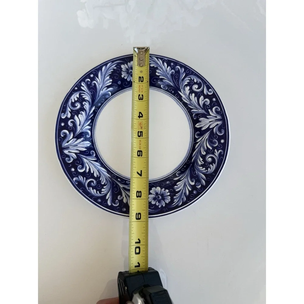 SUR LA TABLE Italian Renaissance Salad/dessert Plates Blue Discontinued